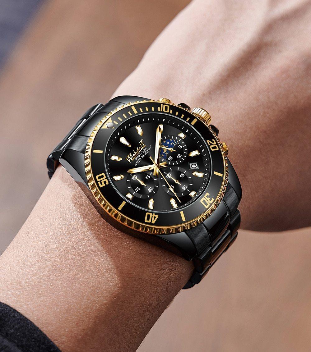 TREND New Men's Elegant Sports Watch Waterproof And Scratch Resistant Stylish Stainless Steel Durable Wrist Watch