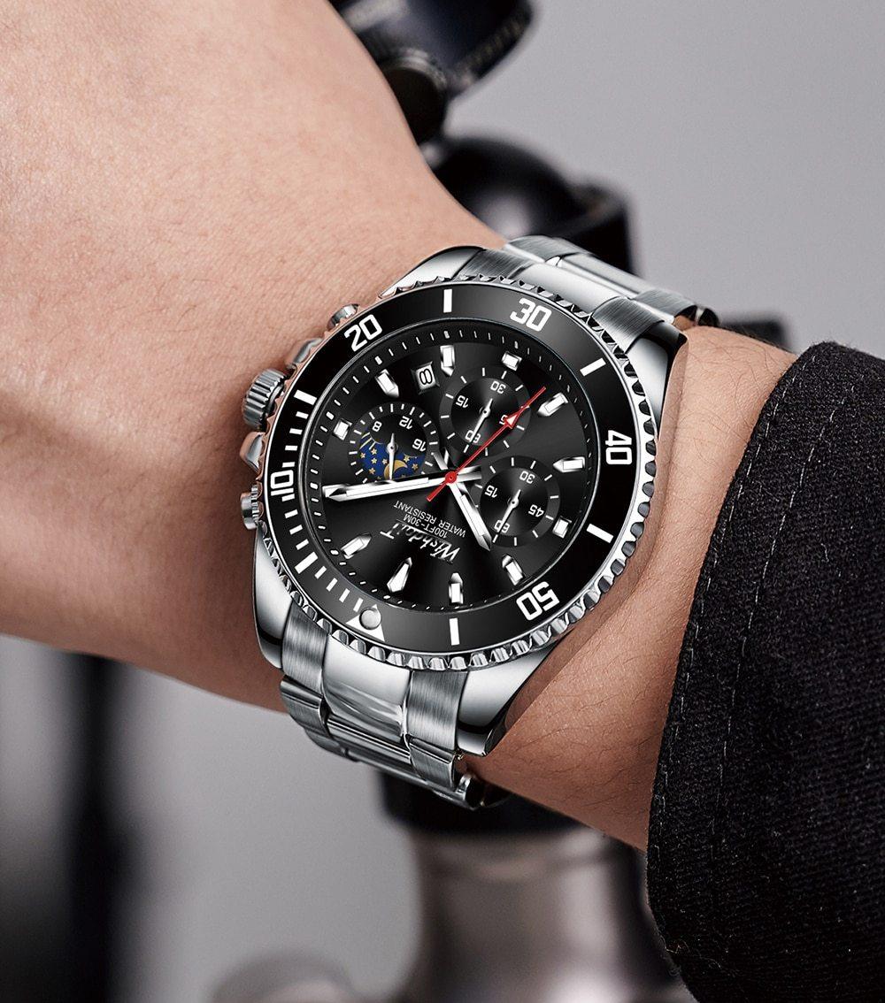 TREND New Men's Elegant Sports Watch Waterproof And Scratch Resistant Stylish Stainless Steel Durable Wrist Watch