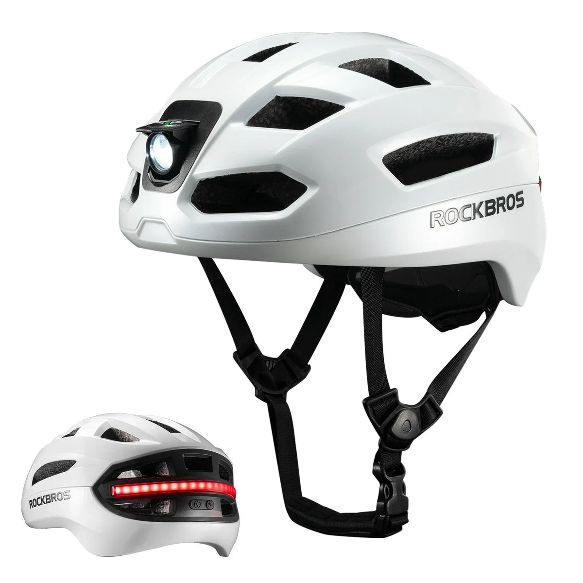 Steering Remote Smart Riding Helmet with Bike Headlight and Tail Light GlowGuard