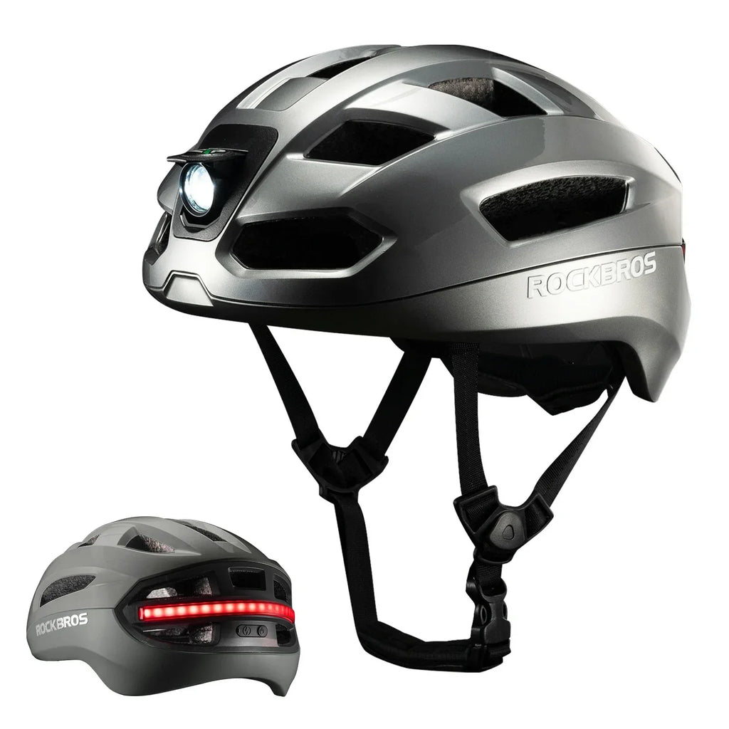 Steering Remote Smart Riding Helmet with Bike Headlight and Tail Light GlowGuard
