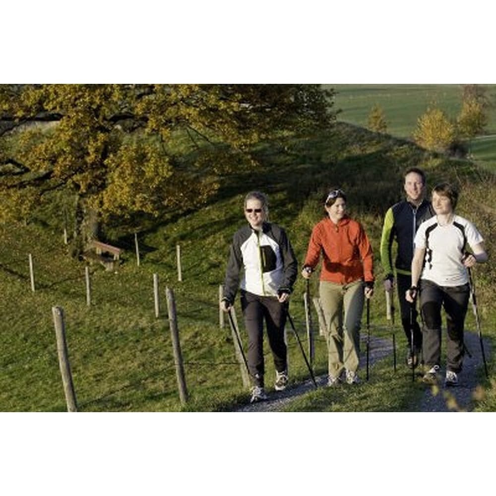 Official Casual Trek Hiking & Walking Poles - Hiking/Trekking Grip w-flip locks, detachable feet and travel bag - pair - For Heights up to 6’2”